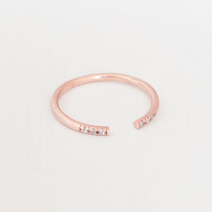 Oh Bracelet Berlin – Stapelring VI offen aus 925 Sterlingsilber rosévergoldet Oh Bracelet Berlin – Stapelring VI offen aus 925 Sterlingsilber rosévergoldet