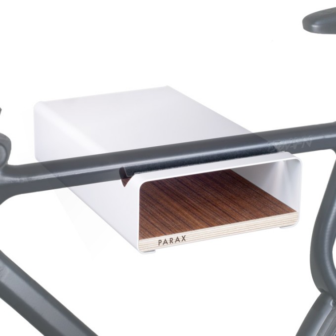 Design Fahrrad-Wandhalterung | PARAX® S-RACK | Weiß mit Walnuss Holz | für Rennrad Hardtail & Cityrad Design Fahrrad-Wandhalterung | PARAX® S-RACK | Weiß mit Walnuss Holz | für Rennrad Hardtail & Cityrad