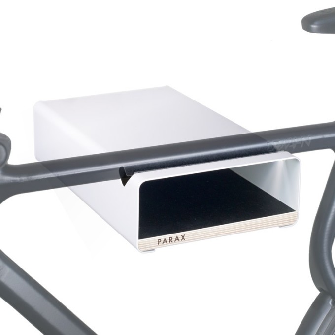 Design Fahrrad-Wandhalterung | PARAX® S-RACK | Weiß mit Holz Schwarz | für Rennrad Hardtail & Cityrad Design Fahrrad-Wandhalterung | PARAX® S-RACK | Weiß mit Holz Schwarz | für Rennrad Hardtail & Cityrad