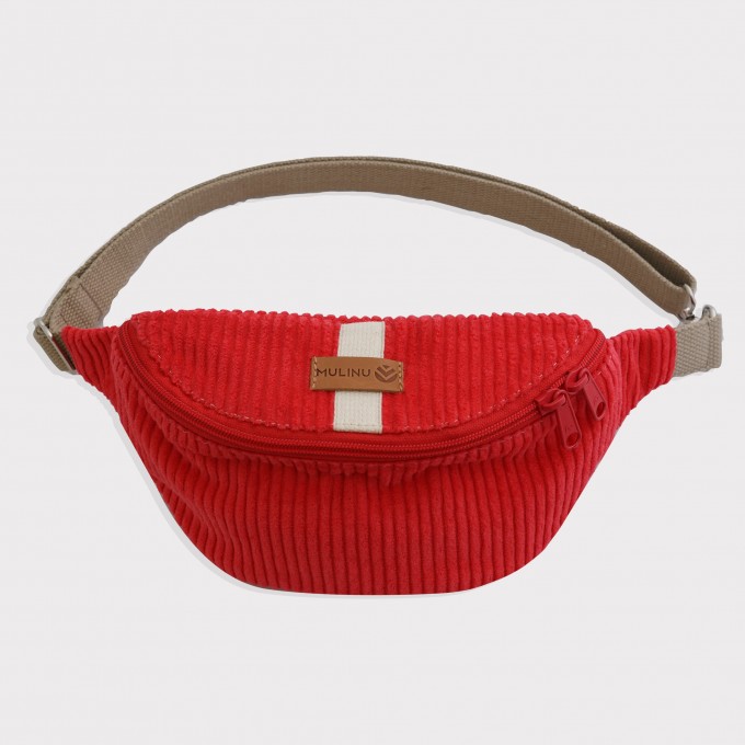 MULINU – Bauchtasche | Hipbag HENNES Breitcord Rot MULINU – Bauchtasche | Hipbag HENNES Breitcord Rot