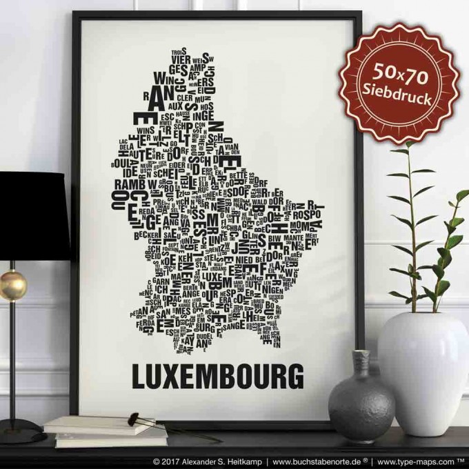 Buchstabenort Luxembourg Luxemburg Lëtzebuerg Land Poster Typografie Buchstabenort Luxembourg Luxemburg Lëtzebuerg Land Poster Typografie
