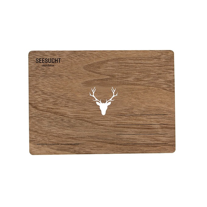 Seesucht Manufaktur
Holzkarte „Hirsch“ Seesucht Manufaktur
Holzkarte „Hirsch“
