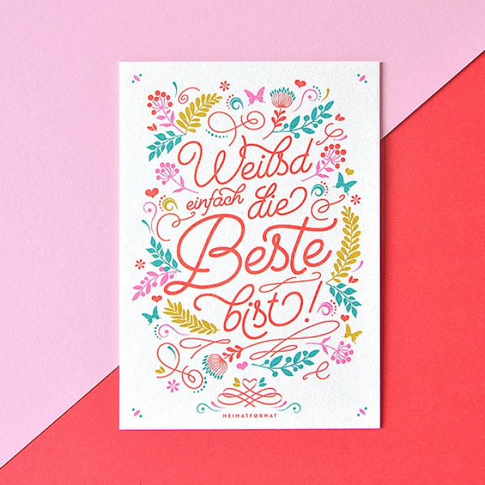 HEIMATFORMAT Weilsd einfach die Beste bist // inkl. Naturpapierkuvert HEIMATFORMAT Weilsd einfach die Beste bist // inkl. Naturpapierkuvert
