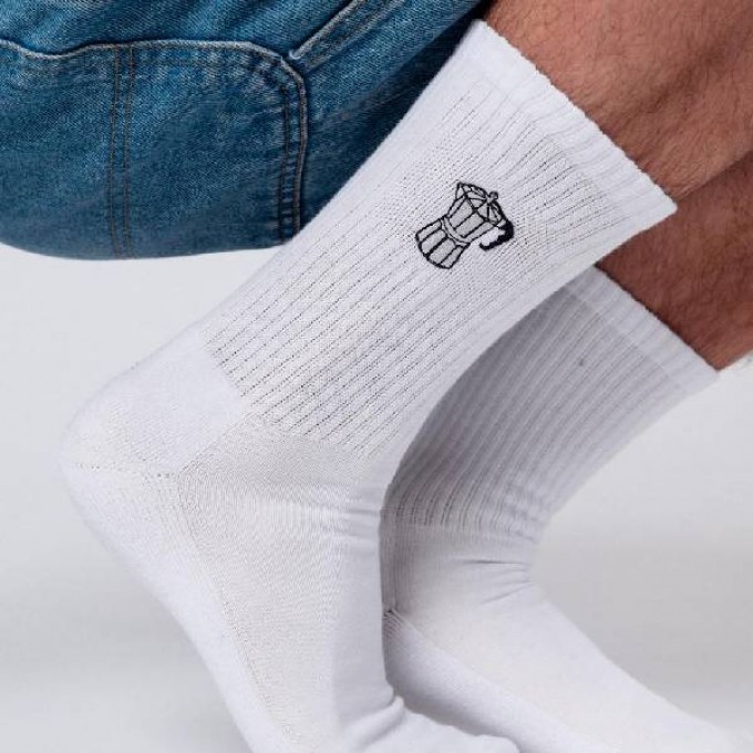 Espressokocher | Bestickte Bio Baumwoll Socken | Fashion Drinks