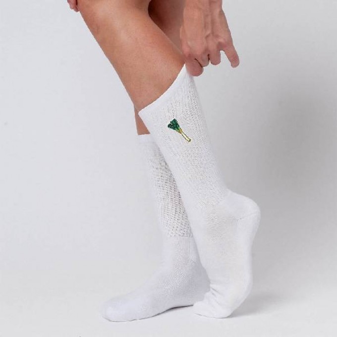 Lauch | Bestickte Bio Baumwoll Socken | Fashion Drinks