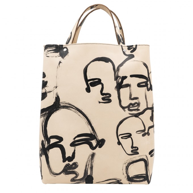Shopper handbemalt × Artemis Wolf – aus premium pflanzlich gegerbtem Olivenleder® Shopper handbemalt × Artemis Wolf – aus premium pflanzlich gegerbtem Olivenleder®