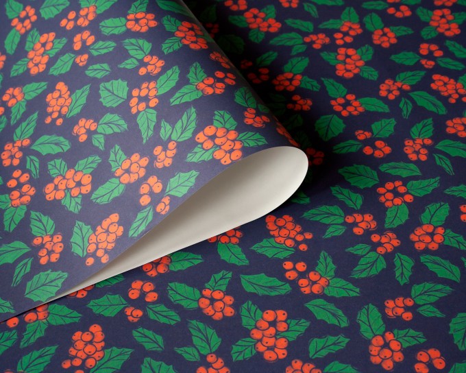 Geschenkpapier Stechpalme, 3 Bogen // Papaya paper products Geschenkpapier Stechpalme, 3 Bogen // Papaya paper products