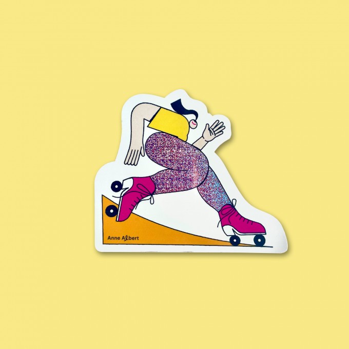 Anne Albert – Sticker – Rollergirl