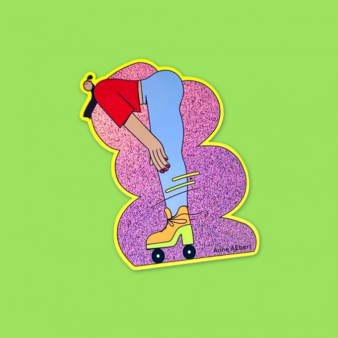 Anne Albert – Sticker – Rollerskate