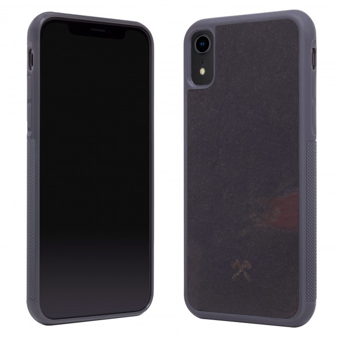 Woodcessories - EcoBump Stone - Premium Design Hülle, Case, Cover, Backcover für das iPhone Xr aus hochwertigem Stein (Volcano Schwarz, Camo Grau, Canyon Rot) Woodcessories - EcoBump Stone - Premium Design Hülle, Case, Cover, Backcover für das iPhone Xr aus hochwertigem Stein (Volcano Schwarz, Camo Grau, Canyon Rot)
