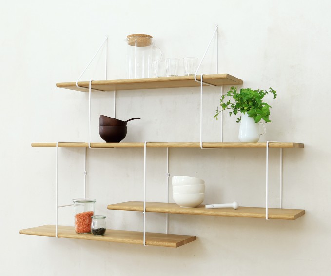 LINK shelving system setup02 oak/white LINK shelving system setup02 oak/white