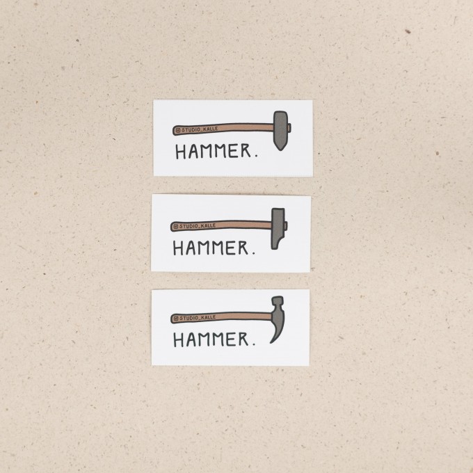 Aufkleber "Hammer" - Studio KALLE