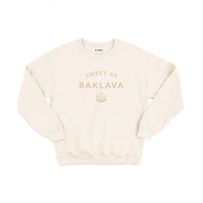 HYRES Unisex Sweater Sweet as Baklava / Natural 