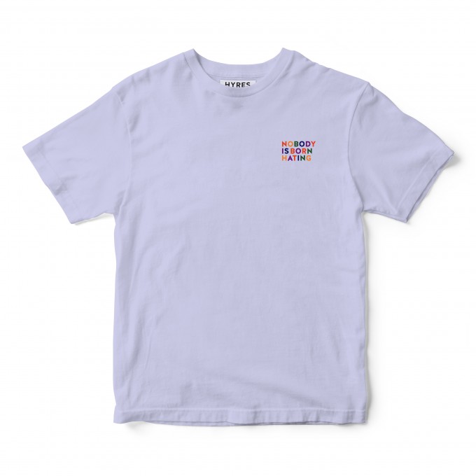 HYRES T-Shirt No Hate / Lavendel Rainbow