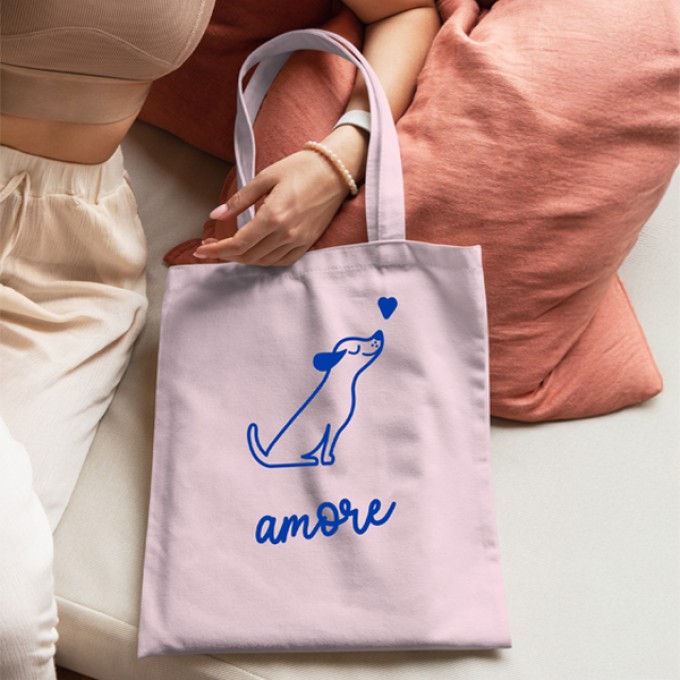 Bio Baumwoll-Tasche Hund AMORE – Siebdruck Shopper - Favorit Zeitschrift FREUNDIN (Ausgabe 18/25) – Tante Tia Bio Baumwoll-Tasche Hund AMORE – Siebdruck Shopper - Favorit Zeitschrift FREUNDIN (Ausgabe 18/25) – Tante Tia