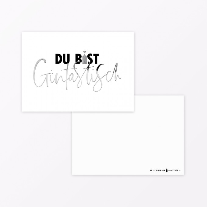 TYPOP Postkarte „Gintastisch“ A6 mit Silberfolie TYPOP Postkarte „Gintastisch“ A6 mit Silberfolie