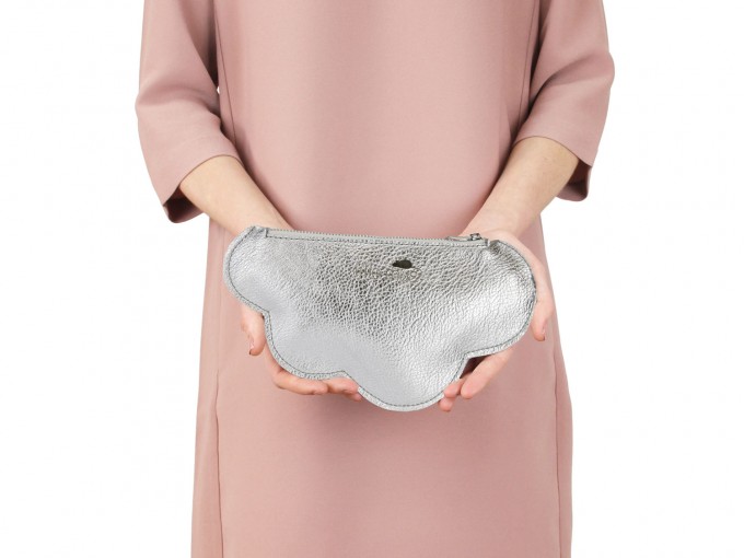 lille mus veganes Täschchen Wolke aus Kunstleder – Silber lille mus veganes Täschchen Wolke aus Kunstleder – Silber