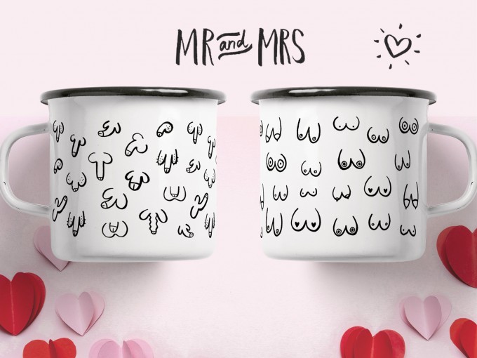 typealive / Emaillebecher Tasse / Set "Mr & Mrs" typealive / Emaillebecher Tasse / Set "Mr & Mrs"