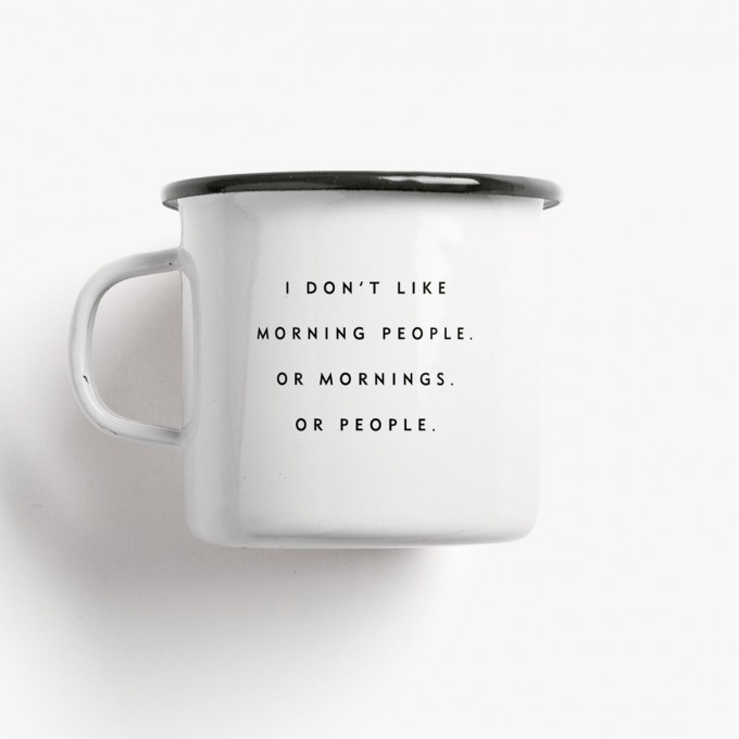 typealive / Emaillebecher Tasse / Morning People typealive / Emaillebecher Tasse / Morning People