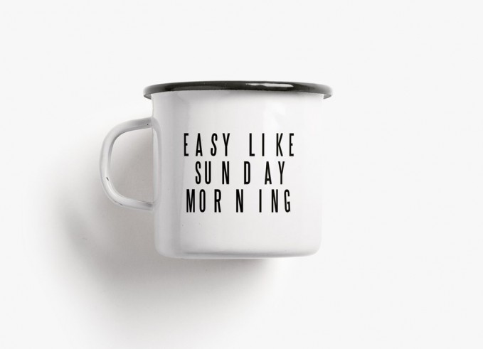 typealive / Emaillebecher Tasse / Sunday Morning typealive / Emaillebecher Tasse / Sunday Morning