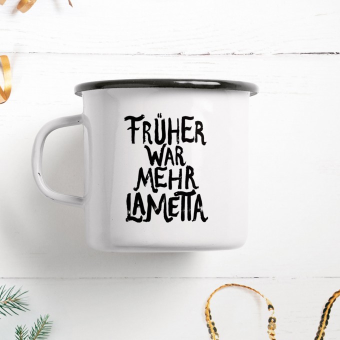 typealive / Emaillebecher Tasse / Lametta typealive / Emaillebecher Tasse / Lametta