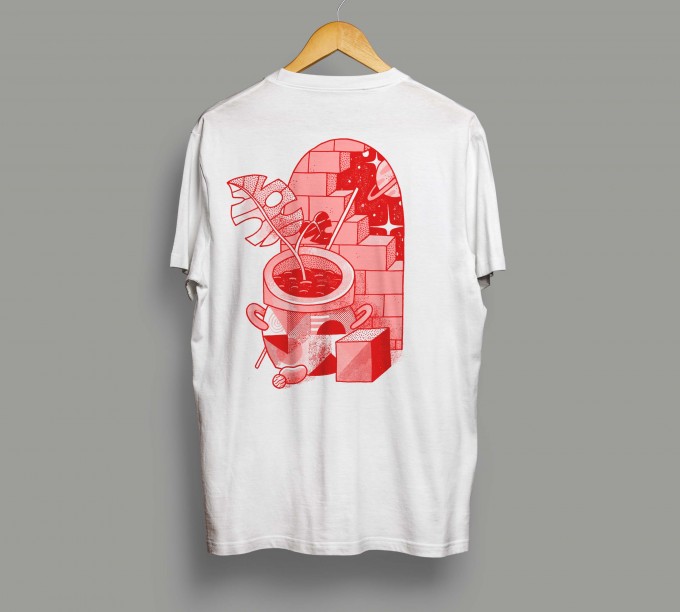 Martin Krusche - T-Shirt »The Wall«, Männer, Weiss Martin Krusche - T-Shirt »The Wall«, Männer, Weiss