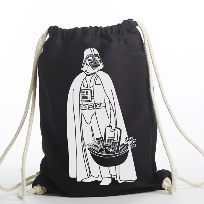 Frau Schnobel Grafik Turnbeutel "Darth" schwarz Frau Schnobel Grafik Turnbeutel "Darth" schwarz