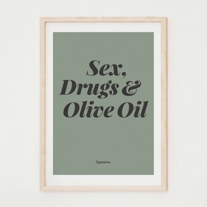 Küchenposter »Olive Oil« DIN A2 von Typewine