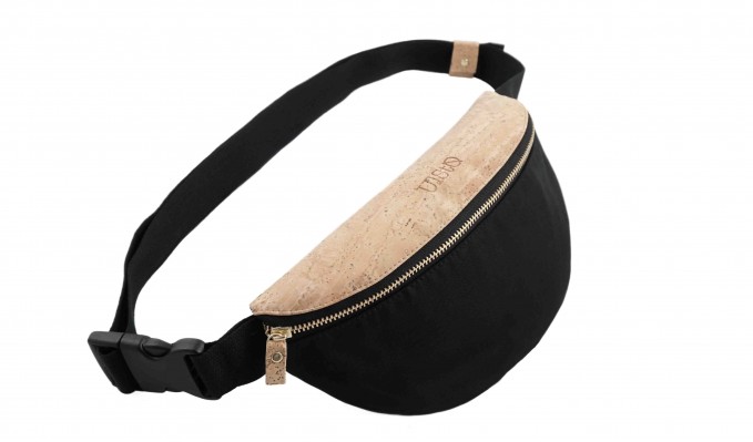 UlStO – FAGINEA Gürteltasche Schwarz Natur Kork UlStO – FAGINEA Gürteltasche Schwarz Natur Kork