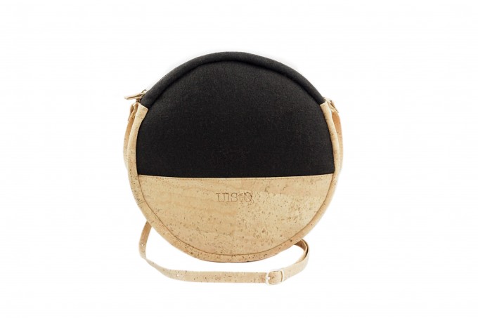 UlStO – MACRA Handtasche Rund Schwarz Natur Kork vegan UlStO – MACRA Handtasche Rund Schwarz Natur Kork vegan