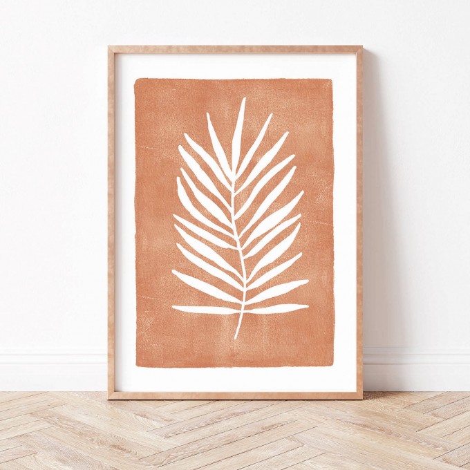 Paperlandscape | Kunstdruck | Palmblatt Terrakotta | abstrakt | Blatt | Pflanzen | verschiedene Größen Paperlandscape | Kunstdruck | Palmblatt Terrakotta | abstrakt | Blatt | Pflanzen | verschiedene Größen