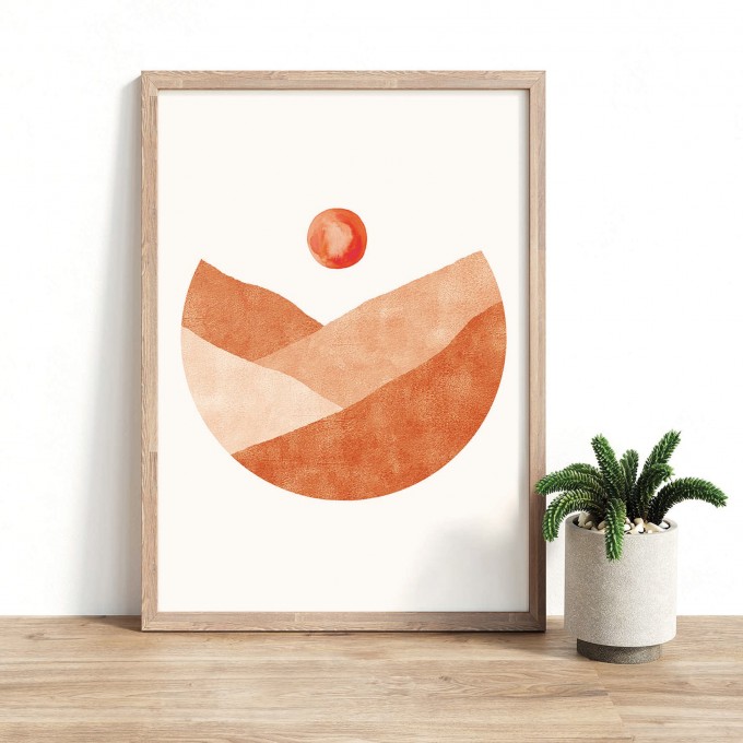 Paperlandscape | Kunstdruck | Landschaft Terrakotta | abstrakt | Kreis | verschiedene Größen Paperlandscape | Kunstdruck | Landschaft Terrakotta | abstrakt | Kreis | verschiedene Größen