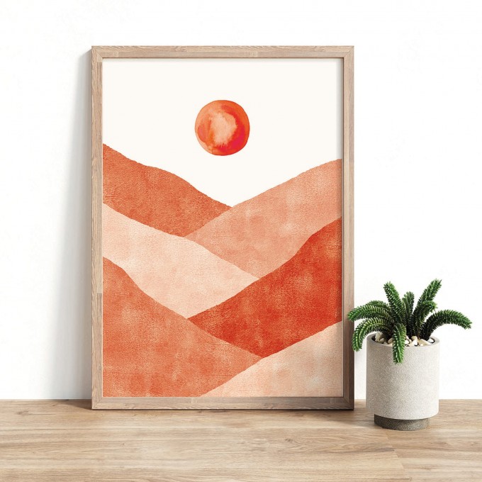 Paperlandscape | Kunstdruck | Landschaftsbild in Terrakotta | Wüste | verschiedene Größen Paperlandscape | Kunstdruck | Landschaftsbild in Terrakotta | Wüste | verschiedene Größen