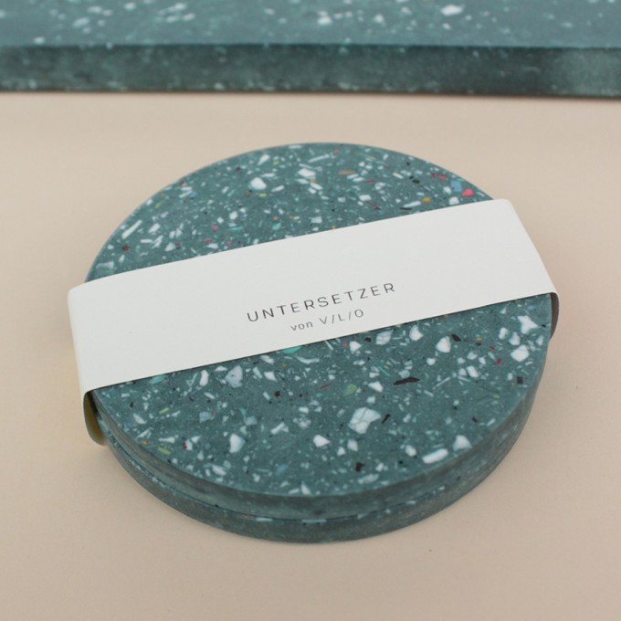 2 Terrazzo Untersetzer Tafel / VLO design 2 Terrazzo Untersetzer Tafel / VLO design