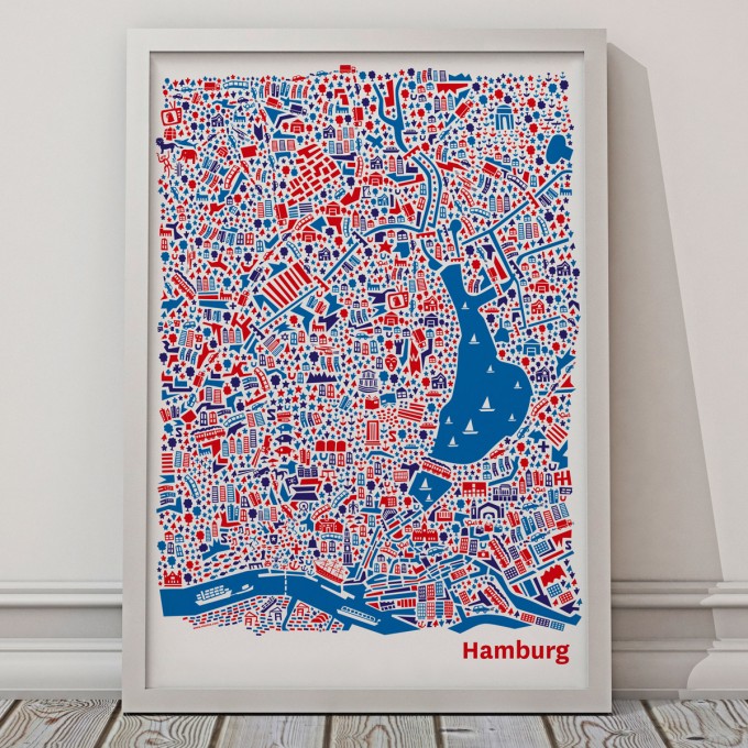 Vianina Poster Hamburg 50 x 70