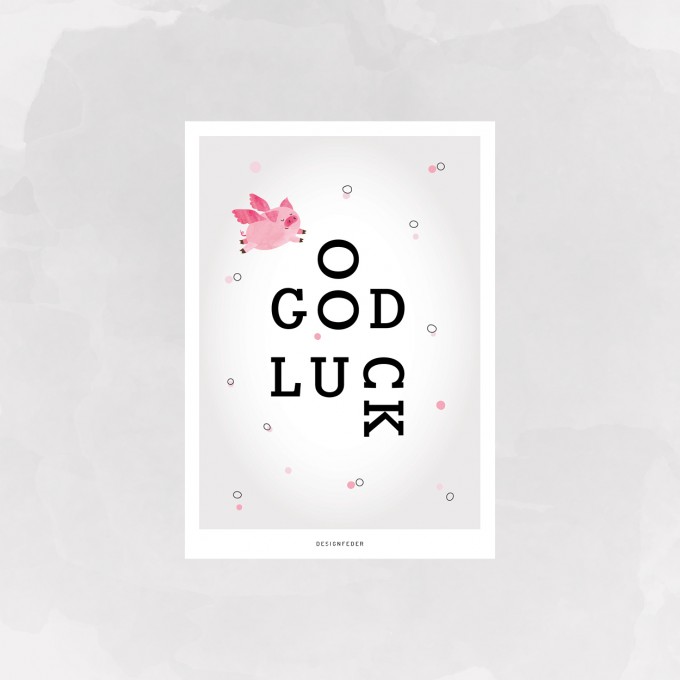 designfeder | Postkarte good luck designfeder | Postkarte good luck