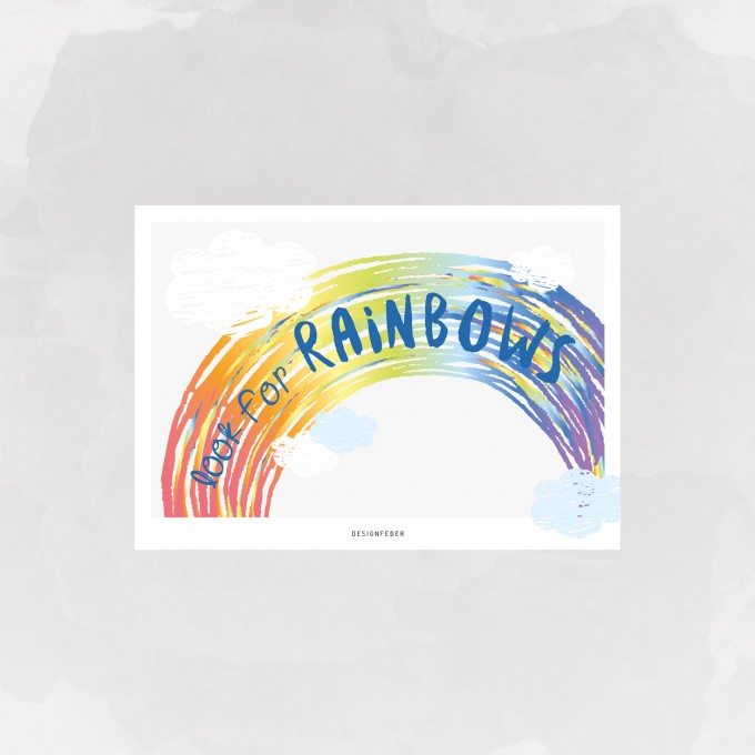 designfeder | Postkarte look for Rainbows designfeder | Postkarte look for Rainbows