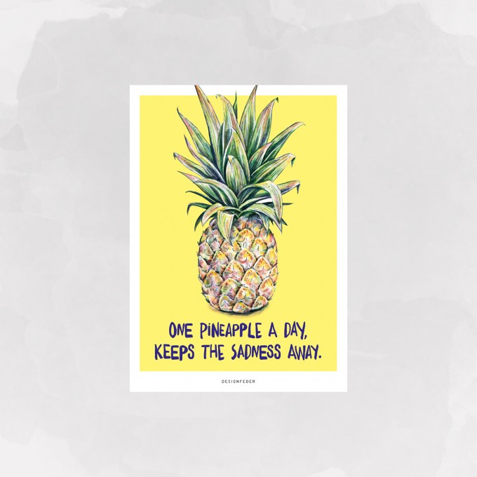 designfeder | Postkarte Ananas designfeder | Postkarte Ananas