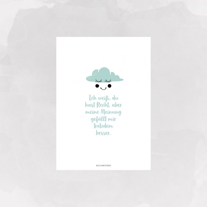 designfeder | Postkarte Meine Meinung gefällt mir besser designfeder | Postkarte Meine Meinung gefällt mir besser