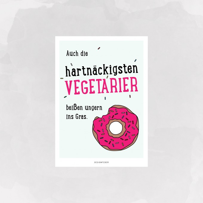 designfeder | Postkarte Donut designfeder | Postkarte Donut