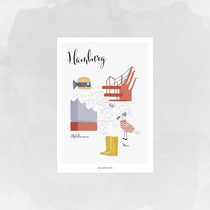 designfeder | Postkarte Hamburg designfeder | Postkarte Hamburg