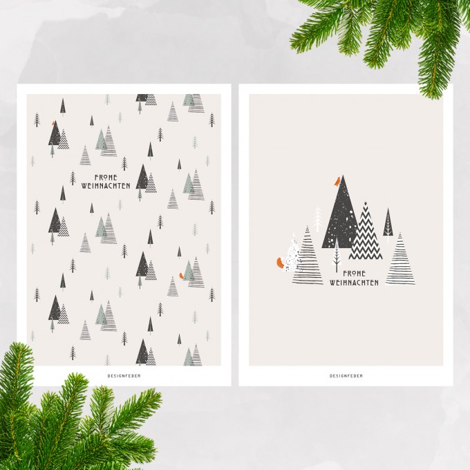 designfeder | Weihnachts-Postkarten Frohe Weihnachten designfeder | Weihnachts-Postkarten Frohe Weihnachten