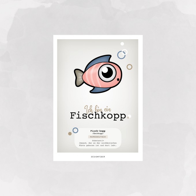 designfeder | Postkarte Fischkopp designfeder | Postkarte Fischkopp