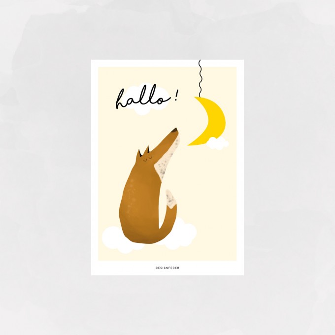 designfeder | Postkarte hallo kleiner fuchs designfeder | Postkarte hallo kleiner fuchs