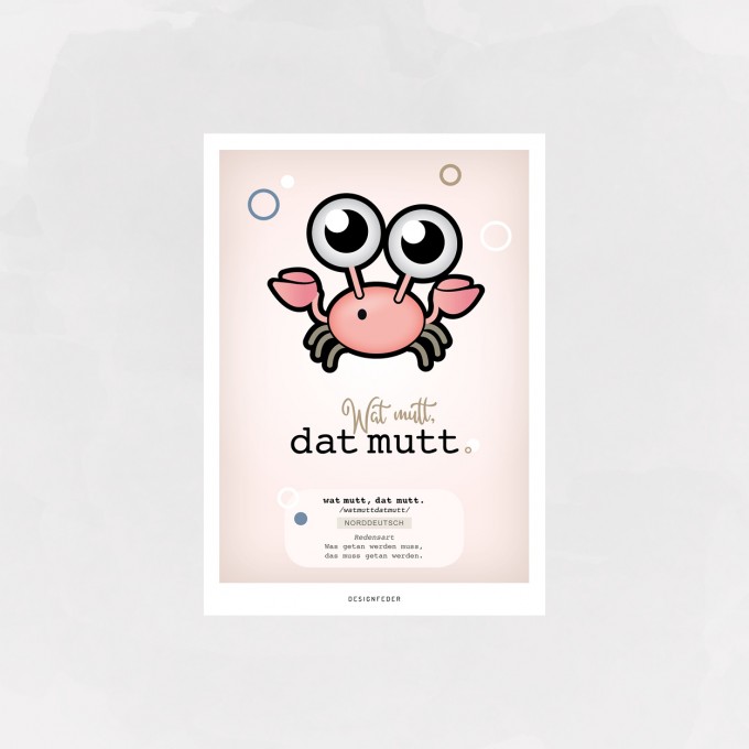 designfeder | Postkarte Wat mutt, dat mutt designfeder | Postkarte Wat mutt, dat mutt
