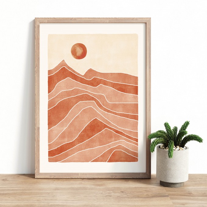 Paperlandscape | Kunstdruck | Wüste Terracotta | verschiedene Größen Paperlandscape | Kunstdruck | Wüste Terracotta | verschiedene Größen