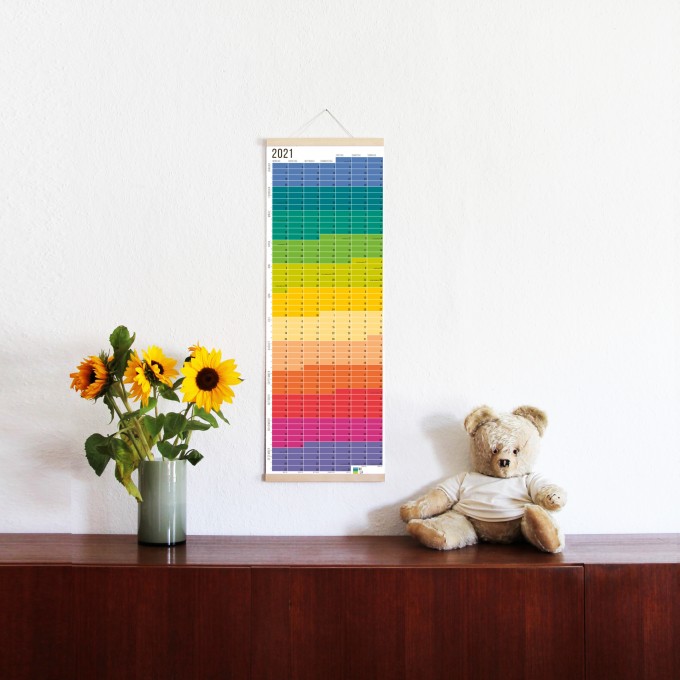 Wandkalender 2021 „Regenbogen“ | Nominiert für German Design Award | 100% Recyclingpapier | Jahresplaner (Ohne Aufhängung!) | Wi-La-No Wandkalender 2021 „Regenbogen“ | Nominiert für German Design Award | 100% Recyclingpapier | Jahresplaner (Ohne Aufhängung!) | Wi-La-No