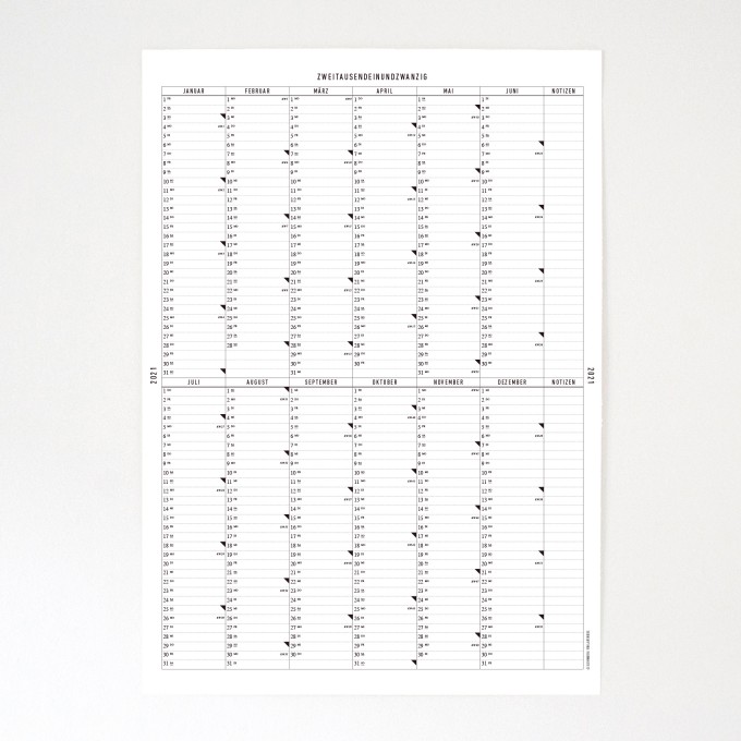 KLEINWAREN / VON LAUFENBERG Der A1 Wandkalender 2021 KLEINWAREN / VON LAUFENBERG Der A1 Wandkalender 2021
