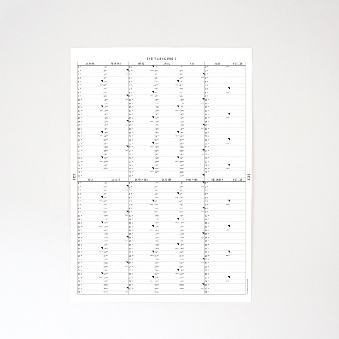 KLEINWAREN / VON LAUFENBERG Der A2 Wandkalender 2020 KLEINWAREN / VON LAUFENBERG Der A2 Wandkalender 2020