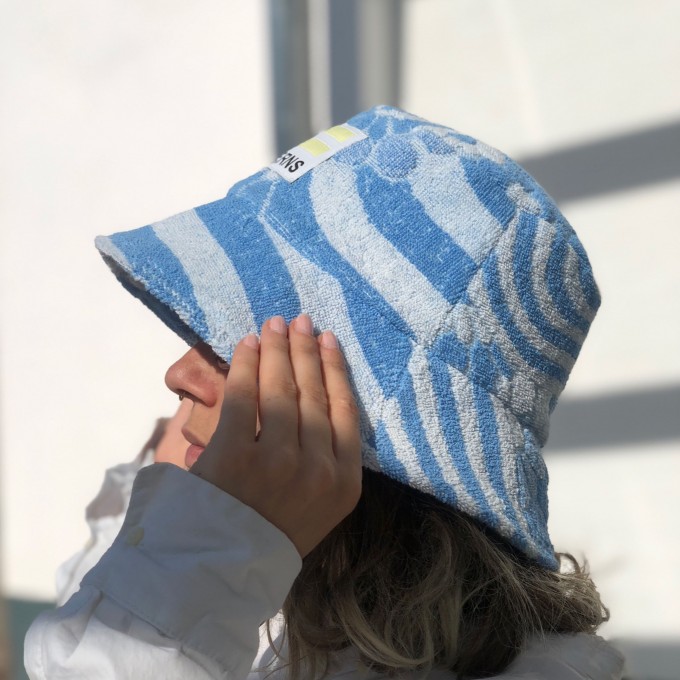 We Make Patterns - Towel Bucket Hat Blue
